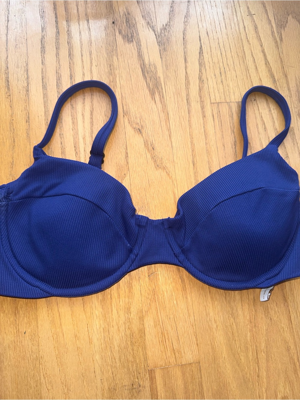 BECCA Blue Ribbed Bikini Set - Picture 3 of 15